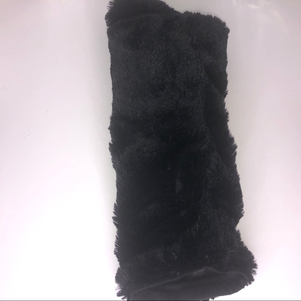 Black Fur Leg Warmers